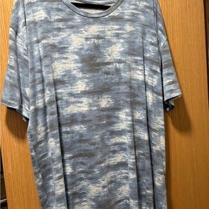 LuLaRoe Blue and Gray Short Sleeve Tee